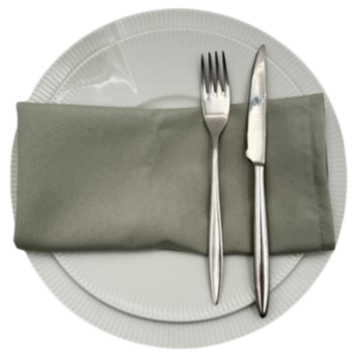 Serviette vert de gris